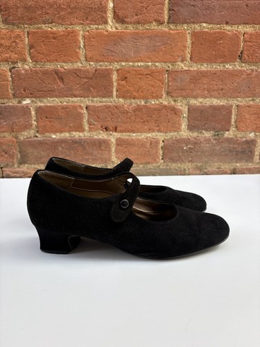 Black suede mary jane - suede,