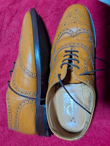Nps men tan leather brogue - nps,