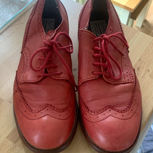 Bertie red leather - red, brogue