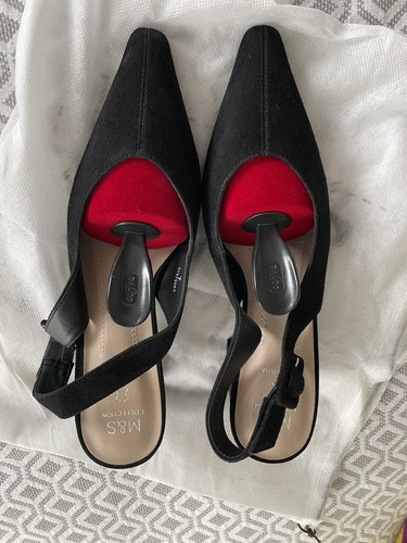 Suede black shoes size - black,