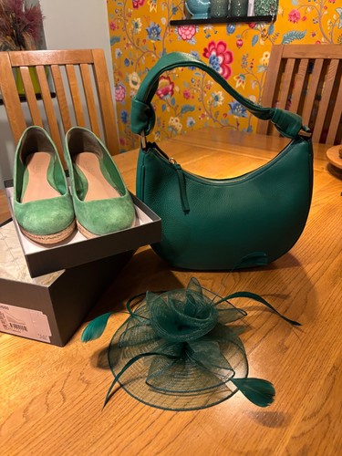 Green shoes bag - green, shoes,