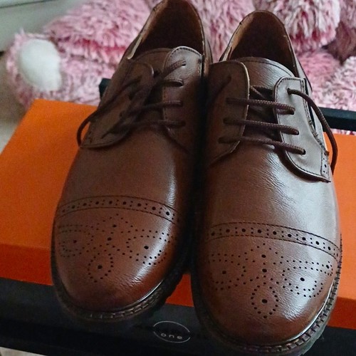 Men brown leather brogue - brown,