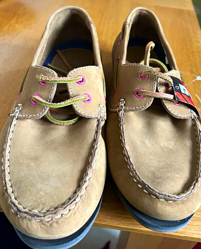 Dek tan leather lace - lace-up, boat