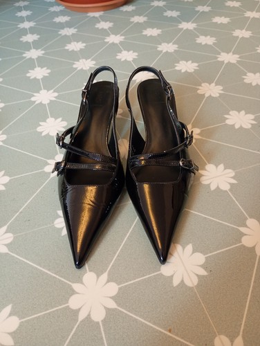 Patent leather black - m&s,