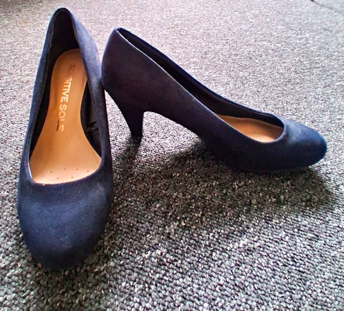 Blue suede court - court, shoes