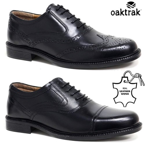 Mens leather brogues - leather, smart