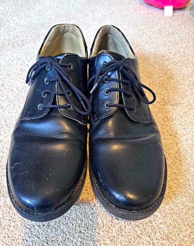 Men black leather derby - black,