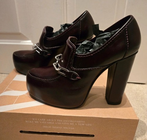 Zara leather platform shoes