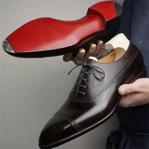 Oxford brogue leather shoes - oxford,