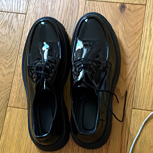 Men black patent leather - black,