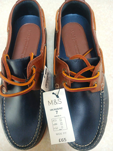 Navy brown leather - leather, boat
