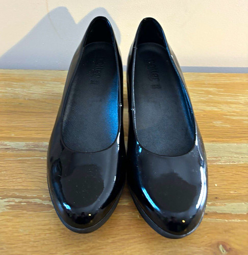 Hotter womens black patent - black,