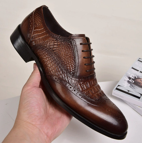 Mens leather brogues smart - mens,