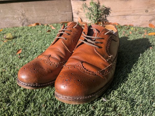 Brown leather men formal - men's,