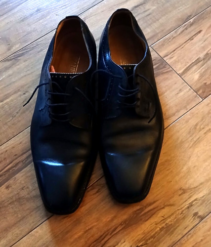 Cheaney black dress shoes - black, size
